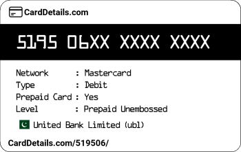 Card Details: 519506