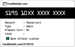 Card Details: 519510