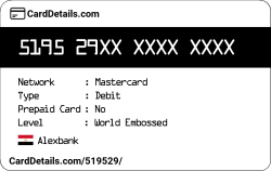 Card Details: 519529