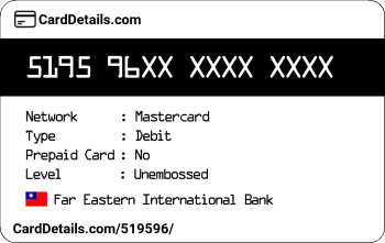 Card Details: 519596