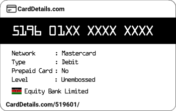 Card Details: 519601