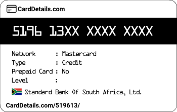 Card Details: 519613