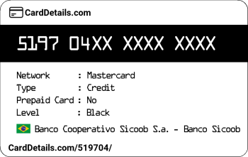 Card Details: 519704