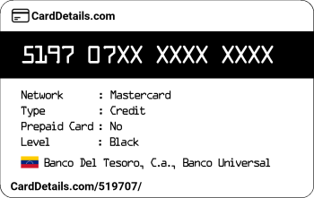 Card Details: 519707