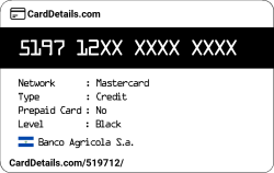 Card Details: 519712