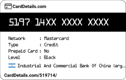 Card Details: 519714