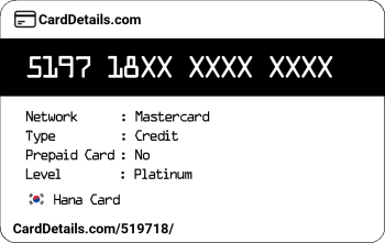 Card Details: 519718