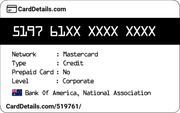Card Details: 519761