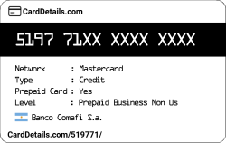 Card Details: 519771