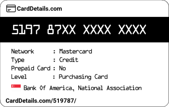 Card Details: 519787