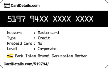 Card Details: 519794