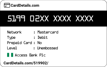 Card Details: 519902
