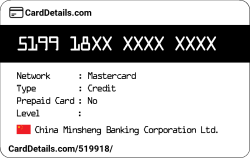 Card Details: 519918