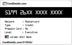 Card Details: 519926