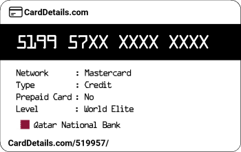 Card Details: 519957