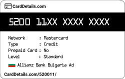 Card Details: 520011