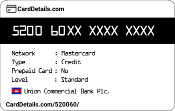Card Details: 520060