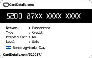 Card Details: 520087