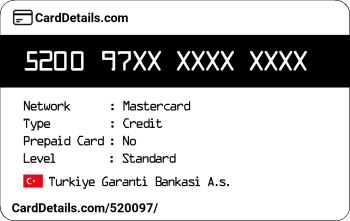 Card Details: 520097