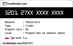 Card Details: 520127