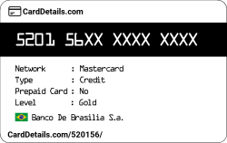 Card Details: 520156