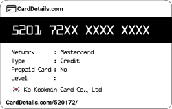 Card Details: 520172