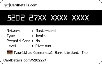 Card Details: 520227