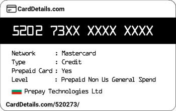 Card Details: 520273
