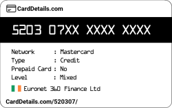 Card Details: 520307
