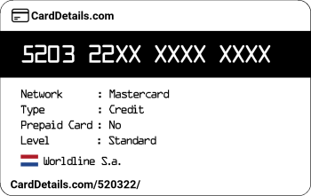 Card Details: 520322
