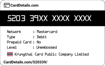 Card Details: 520339