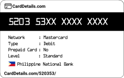 Card Details: 520353