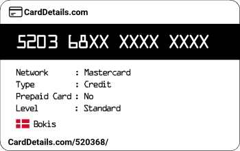Card Details: 520368