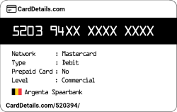 Card Details: 520394