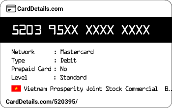 Card Details: 520395