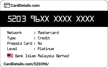 Card Details: 520396