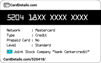 Card Details: 520418