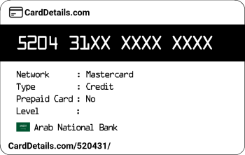 Card Details: 520431