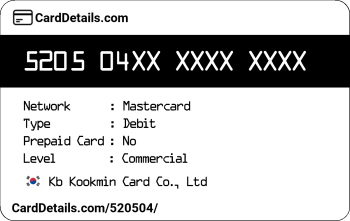 Card Details: 520504