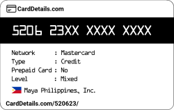 Card Details: 520623