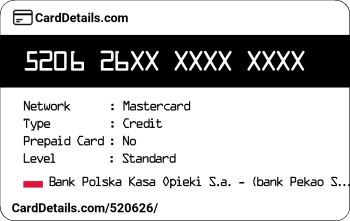 Card Details: 520626