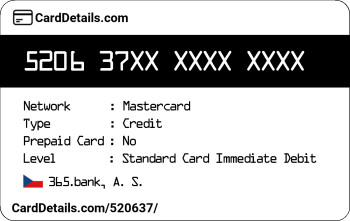 Card Details: 520637