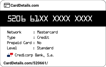 Card Details: 520661