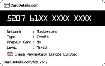 Card Details: 520761