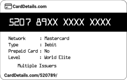 Card Details: 520789