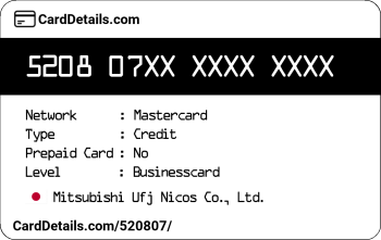 Card Details: 520807