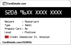 Card Details: 520896