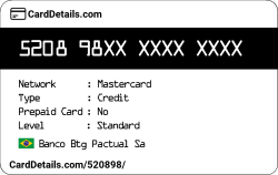 Card Details: 520898