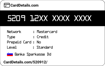 Card Details: 520912
