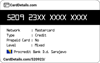 Card Details: 520923